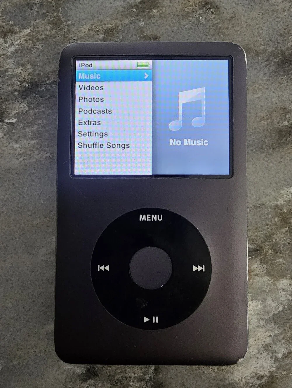 Apple iPod Classic 7th Generation 160GB Unmodded Working With Sync Cable